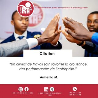 ☀️BONJOUR LUNDI !

✨La société SOLUTIONS RH+ Sarl vous souhaite une semaine performante dans votre milieu professionnel par ce conseil qui nous est donné par Mlle Armenia.

#POTENTIELHUMAIN #ressourceshumaines #RH #MONDAYMOTIVATION  #quote 

☀️HELLO MONDAY !

✨SOLUTIONS RH+ Sarl wishes you a successful week in your workplace with this advice from Miss Armenia .

#HUMANPOTENTIAL #humanresources #HR #MONDAYMOTIVATION #quote