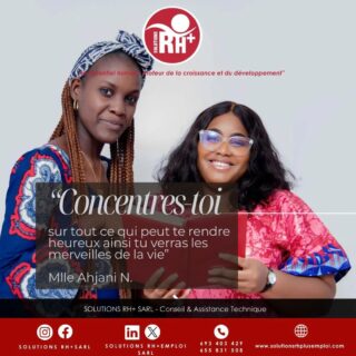 ☀️BONJOUR LUNDI !

✨La société SOLUTIONS RH+ Sarl vous souhaite une semaine performante dans votre milieu professionnel par ce conseil qui nous est donné par Mlle Ahjani .

#POTENTIELHUMAIN #ressourceshumaines #RH #MONDAYMOTIVATION  #quote 

☀️HELLO MONDAY !

✨SOLUTIONS RH+ Sarl wishes you a successful week in your workplace with this advice from Miss Ahjani.

#HUMANPOTENTIAL #humanresources #HR #MONDAYMOTIVATION #quote