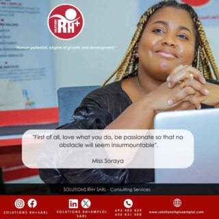 ☀️BONJOUR LUNDI !
✨La société SOLUTIONS RH+EMPLOI Sarl vous souhaite une semaine performante dans votre milieu professionnel par ce conseil qui nous est donné par Mlle BILOUNGA.
#POTENTIELHUMAIN #ressourceshumaines #RH #MONDAYMOTIVATION #quoteoftheday
☀️HELLO MONDAY !
✨SOLUTIONS RH+EMPLOI Sarl wishes you a successful week in your workplace with this advice from Miss BILOUNGA.
#HUMANPOTENTIAL #humanresources #HR #MONDAYMOTIVATION #quoteoftheday