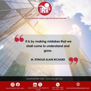 ☀️BONJOUR LUNDI !

✨La société SOLUTIONS RH+ SARL vous souhaite une semaine performante dans votre milieu professionnel par ce conseil qui nous est donné par M.  ETINGUE Richard 

#POTENTIELHUMAIN #ressourceshumaines #RH #MONDAYMOTIVATION  #quoteoftheday 

☀️HELLO MONDAY !

✨SOLUTIONS RH + SARL wishes you a successful week in your workplace with this advice from Mr M.  ETINGUE Richard.

#HUMANPOTENTIAL #humanresources #HR #MONDAYMOTIVATION #quoteoftheday