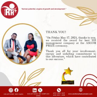 MERCI!

“Le vendredi 17 mai 2024, nous avons reçu grâce à vous, le prix de la meilleure entreprise de gestion à la cérémonie ASCOM PRIZE.

Merci à tous pour votre implication, votre énergie et votre engagement sans faille dans cette aventure qui ont contribué à notre succès.“

THANK YOU!

"On Friday May 17, 2024, thanks to you, we received the award for best management company at the ASCOM PRIZE ceremony.

Thank you all for your involvement, energy and unfailing commitment to this adventure, which have contributed to our success."