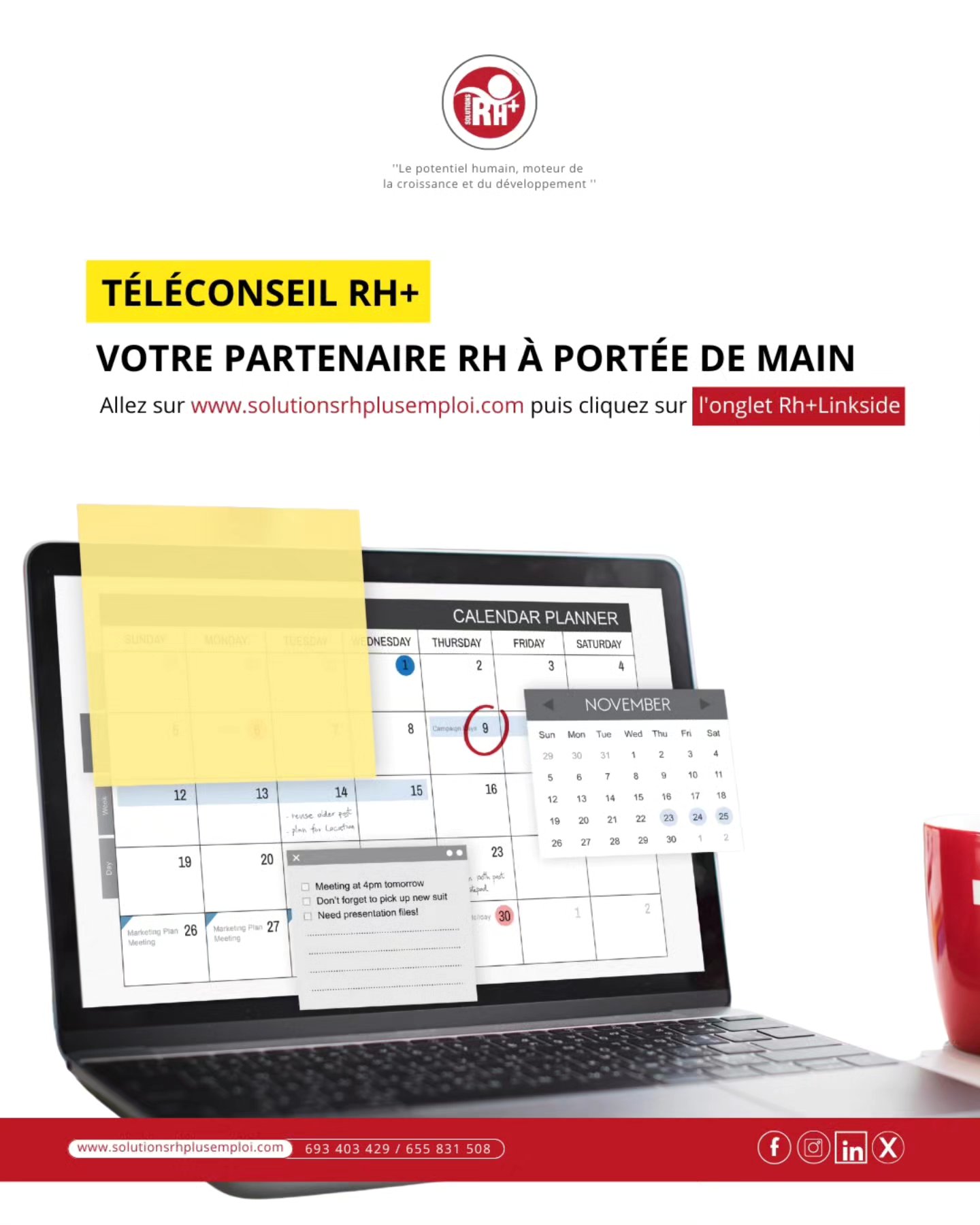 💼 Besoin d’un partenaire RH toujours à portée de main ?
Découvrez TÉLÉCONSEIL RH+ et accédez à des solutions RH efficaces en quelques clics ! 🚀
👉 Allez sur https://solutionsrhplusemploi.com/serviceteleconseilrh/ et cliquez sur l'onglet RH+ Linkside !
@solutionsrhplus
#RH #GestionDesTalents #Managers #Entreprise #SolutionsRH